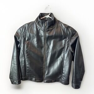 Reportage RGA Italian Leather Moto Rider  Bomber Jacket Black XXL